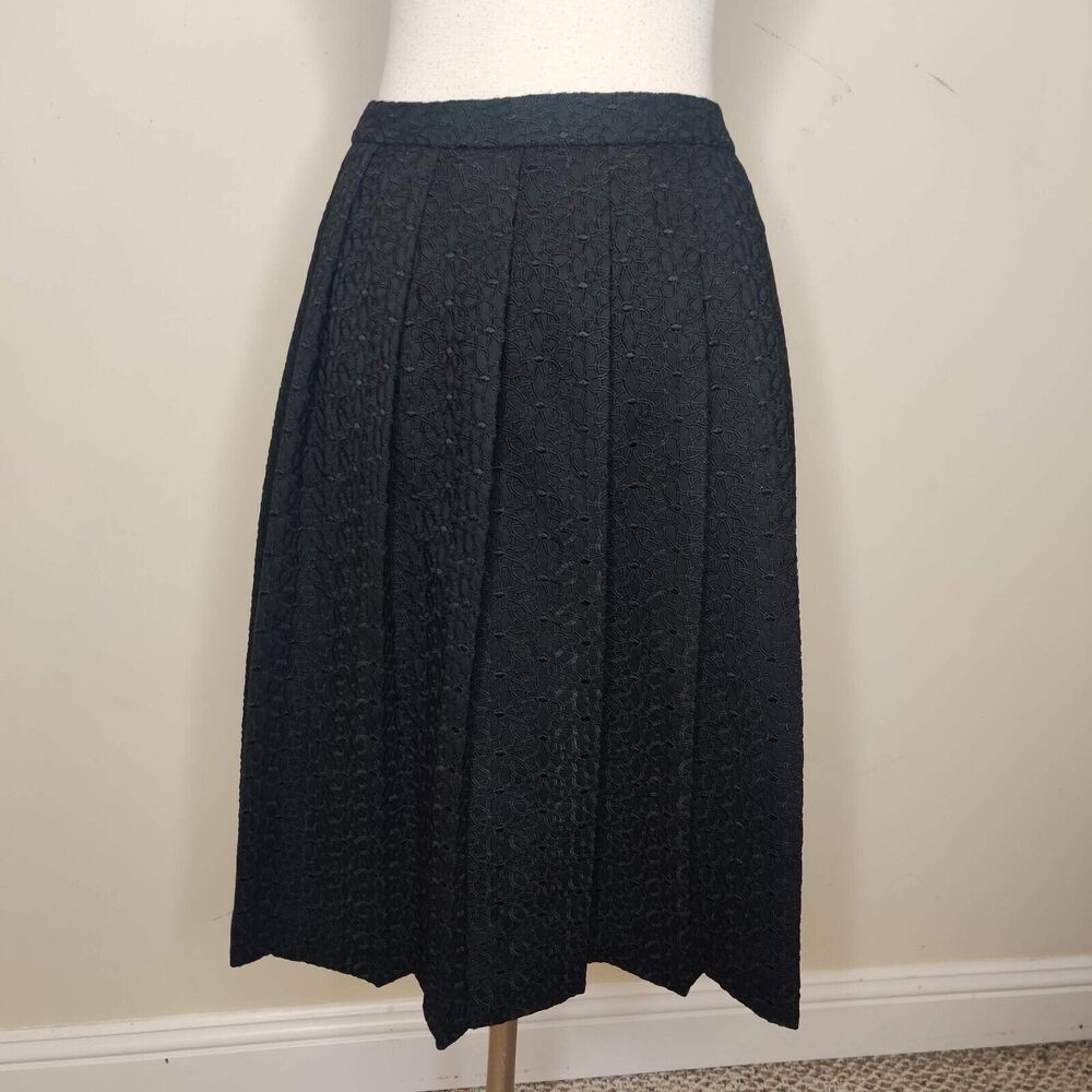 Calvin Klein Black Textured A-Line Skirt - Picture 6 of 10